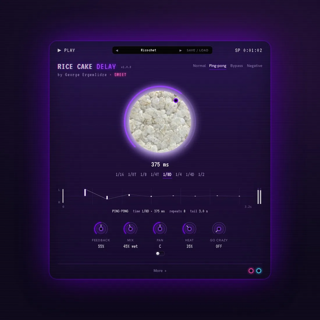 Rice Cake Delay Sweet in the Midnight look